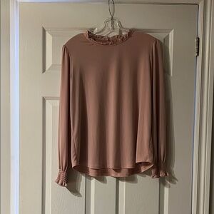 Adrianna Papell Blush Long Sleeve Blouse